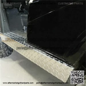 EZ-GO RXV Golf Cart Rocker Panels Set - Aluminum Diamond Plate Side Skirts