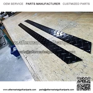 Club Car Golf Cart Rocker Panel Insert Powder Coat Aluminum Diamond Plate Set