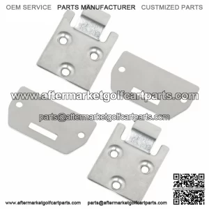 2 Sets of Seat Hinge Bottom and Plate for EZGO TXT Medalist Golf Cart (1995-up)