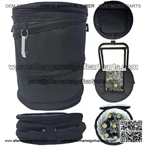 Golf Cart Cooler Bag | Fits on Golf Cart or Push Cart - Pops Up and Collapses Flat - Perfect for Golf, Beach, Camping, Travel, Tailgating, Vacation | Use in Golf Cart Basket or on Fender