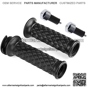 7/8 Inch Motorcycle Rubber Black/Brown Handlebar Hand Grip Bar End for Cafe Racer Bobber Clubman Custom (Grip Bar End Black)