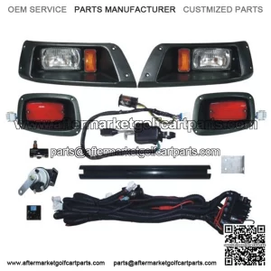 EZGO TXT Golf Cart Headlight & Tail Light Kit Deluxe Street Package 1996-2013