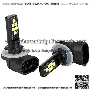 Golf Cart LED Light Headlights Bulb for Club Car DS (1999+) and (2004+) PrecedentPack of 2