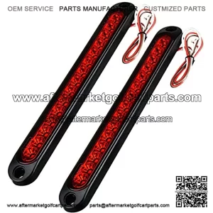 10" 15 LED Trailer Brake Tail Light Bar Stop Turn Tail Lights Assembly Identification Clearance Strip Red Light Waterproof for Wrangler Silverado Golf Cart Offroad Truck RV UTV ATV,5% coupon applied at checkout,with coupon