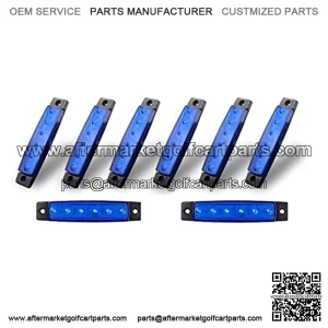 Botepon 8Pcs Led Rock Lights, Strip Lights, Wheel Well Lights, Led Underglow Kit for Golf Cart, Jeep Wrangler, RZR, Offroad, F150, F250, Snowmobile (Blue)