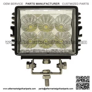 4.5" Golf Cart LED Utility Spotlight - 12V-24V  (18 Watt / 1,350 Lumens, Fits All Carts)