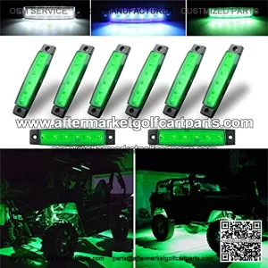 8Pcs Led Rock Lights, Strip Lights, Wheel Well Lights, Led Underglow Lights for Trucks, Golf Cart, Jeep Wrangler, RZR, Offroad, F150, F250, Snowmobile (Green)