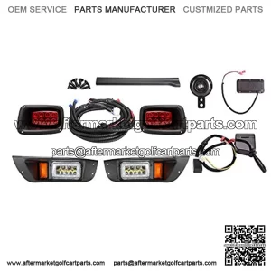 2 Version Golf Cart LED Headlight and Tail Light for TXT Carts (36V-48V) with Turn Signals Kits, with The Function of High Beam No Need Voltage Reducer