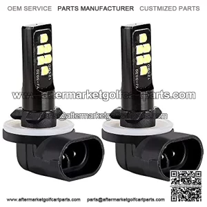 Golf Cart 12V LED Light Headlights Bulb for 1994+, Club Car DS 1999+ and Club Car Precedent 2004+, Pack of 2