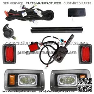 Golf Parts Club Car DS Full LED & High Low Beam Deluxe Street Legal Light Kit 1993+