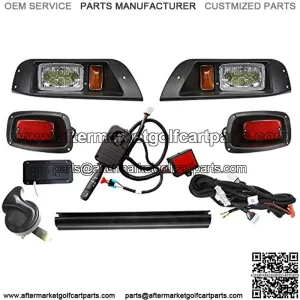 Golf Cart Parts & Accessories EZGO TXT LED Street Legal Deluxe Light Kit with Hi-Low Beam 1996-2013