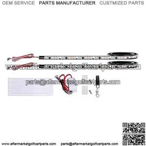 Golf Cart Underglow LED Light Strip Kit, Glow Neon Lighting with Wireless Remote Control, Sound Active, Water Resistant Flexible Tubes