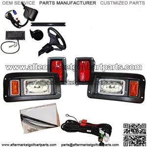 Performance Plus Carts Club Car DS Golf Cart All LED Deluxe Street Legal Light Kit for 1993 and Up
