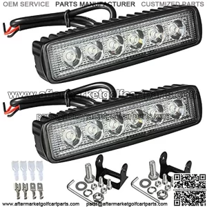 6" LED Light Bar White 36W 6500K Super Bright Spot Work Light Pods Off Road Driving Light Fog Light Boat Light Waterproof SUV ATV 4WD Car Truck Golf Cart 12V 24V IP67 (2pcs)