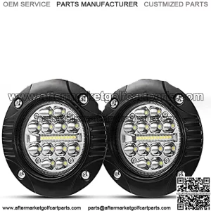 Flush Mount Led Pods 5 Inch LED Truck Work Light Bar 1Pair 48W Driving Bumper lights Flood Spot Combo Off Road Fog Lights Waterproof for Golf Cart Tractor Tacoma ATV UTV