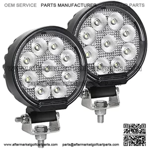 Waterproof LED Pods, 54W 3800LMS 120Flood Offroad Light with CREE Led Chips, Off Road Lights, Led Work Lights for Truck Trator Jeep ATV UTV Golf cart Boat, 12v/24v (3.5 inch)