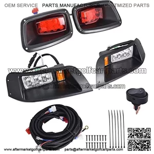 Juego de faros delanteros y luces traseras LED de repuesto para carrito de golf EZGO TXT 1996-2013 Gas y elctrico