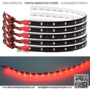 Tira de luces LED de 12 V superbrillante, 30 cm, 3528, 15 LED, flexible, impermeable, para coche, luces de bajo brillo, motocicletas, carrito de golf, decoracie luces interiores y exteriores, co
