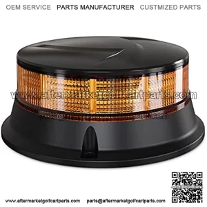Amber Beacon Light 4.2Inch, Flashing Safety Warning Lights Permanent Mount, LED Emergency Strobe Lights for Vehicles, Caution Hazard Lights for Truck Tractor Golf Carts Snow Plow Postal Cars