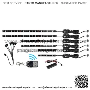 6Pcs Golf Cart LED Lighting Under Glow Light Neon Kit for Club Car EZGO