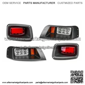 For EZGO TXT Golf Cart LED Headlight & Taillight Kit 1996-2013 Gas and Electric