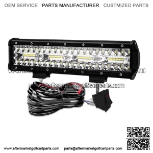 12/14" 240W Front Bumper LED Light Bar Combo Driving For Club Car EZGO Golf Cart