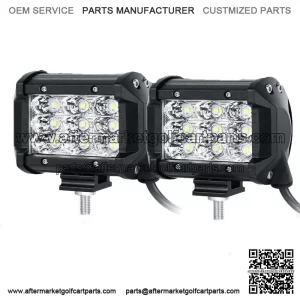 2PCS 4 inch Bumper Led Light Bar Work Driving For Club Car EZGO Yamaha Golf Cart