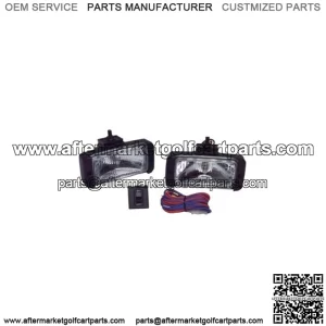 55 Watt 12-Volt Halogen Headlight Set (Black Housing) (Universal Fit)