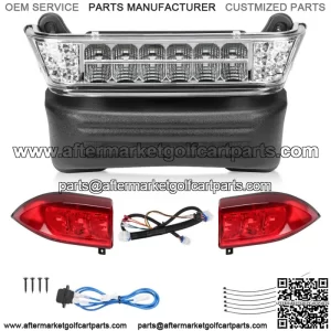 Golf Cart LED Headlight Tail Light Kit w/ Turn Signal for Club Car Precedent