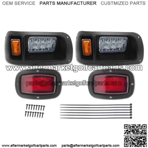 For Club Car DS MODELS Cart LED Headlight & Tail Light Kit 1993-UP Gas & Elec