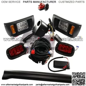 Club Car DS 93+ LED Deluxe Light Kit Turn Signals Brake Light Horn Street Legal