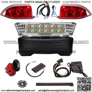 Deluxe Golf Cart LED Headlight Tail Light Kit for Club Car Precedent 2004+