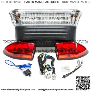 Golf Cart Headlight LED Tail light Harness Kit For Club Car Precedent