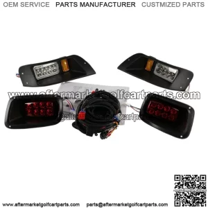 EZGO TXT LED Light Kit Adjustable Headlights / Tail Lights 96-13 G&E Golf Cart
