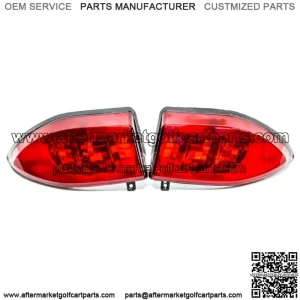 LED Tail Light Kit 2x 12V Rear Taillights for Club Car Precedent Golf 2004 &Up