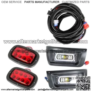 For 1993+ Club Car DS Golf Cart FULL LED Headlight & Tail Light Kit  Gas & Elec