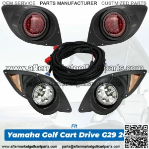 Golf Cart LED Headlight & Tail Light Kit For Yamaha Drive G29 Gas/Electric 07-UP