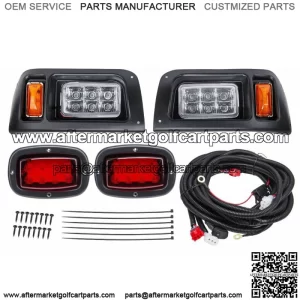For Club Car DS Light Kit Headlights & Tail Lights LED Adjustable 1993+ Gas&Eelc