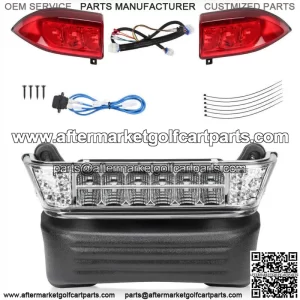 For Club Car Precedent Golf Cart LED Headlight & Tail Light Kit Electric 2004-08