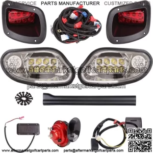 Golf Cart Deluxe LED Headlight Tail Light Kit for EZGO Freedom TXT/T48 G&E