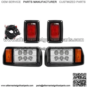 Light Kit, Black, Fits Club Car DS years 1993+, LED Factory Style, 12-48V, RHOX