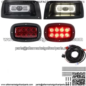 LED Headlight Tail Light Kit Replacement for Club Car DS Golf Carts 1993-up