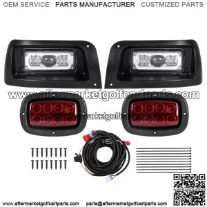 For 1993+Club Car DS LED Light Kit Headlights/Tail Lights G&E Golf Cart Lamp
