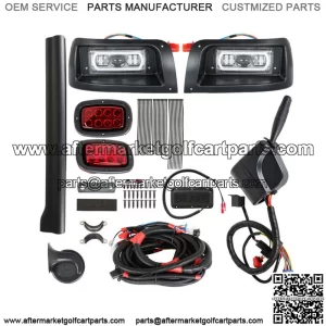 For Club Car DS 93+ 12V LED Light Kit Turn Signals Brake Light Horn Street Legal