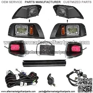Hi-Low Beam Deluxe light kit Fits EZGO TXT LED pre 2013  12-48V  With Brake Pad