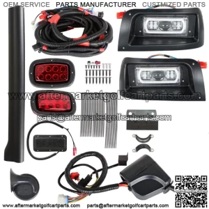 For Club Car DS 93+ LED Light Kit Turn Signals Brake Light Horn Street Legal 12V
