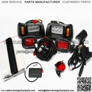 PMC's Deluxe LED Street Legal Light And Accessory Kit For Club Car DS 1993+