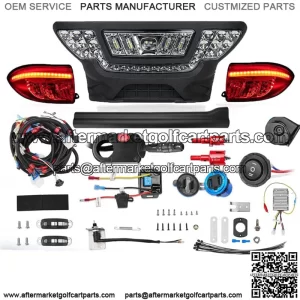 Upgraded Golf Cart Light Kit,Deluxe Plus LED Headlight & Tail Light Kit