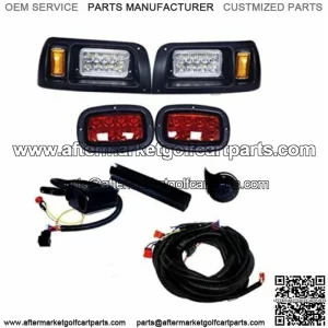Club Car DS (Wrap around) 93+ Golf Cart Deluxe LED Light Kit Headlight/Taillight