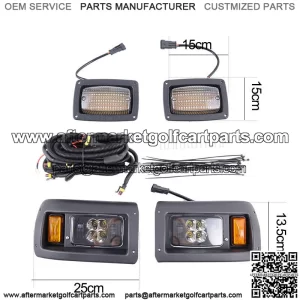 for  Club Car DS Golf Cart Headlight & Tail Light Kit Deluxe Street Package